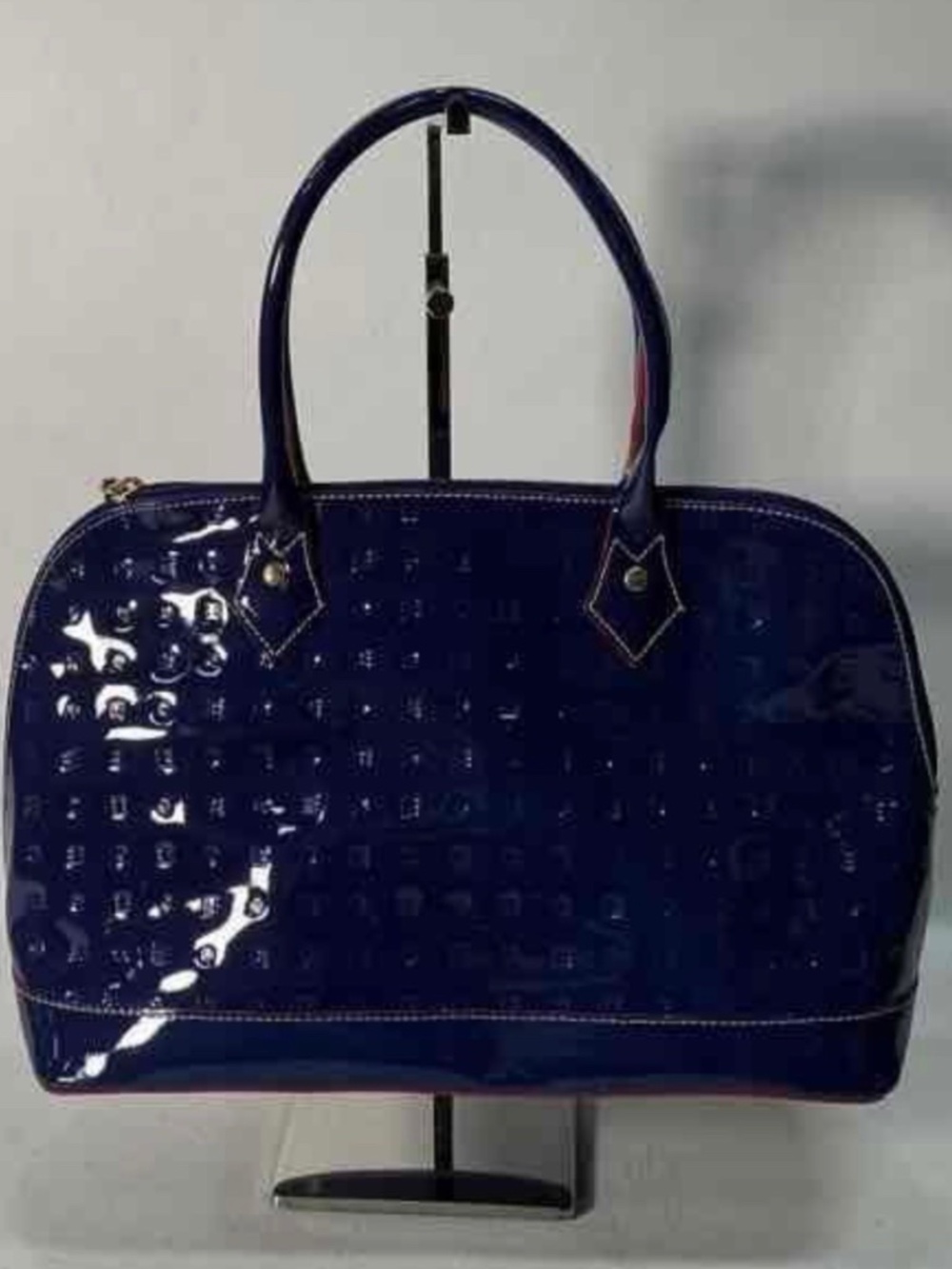Arcadia Blue Embossed Patent Leather Purse BNWT